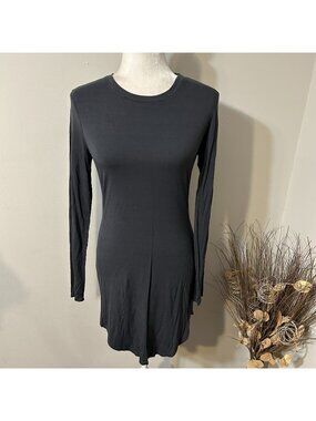 Forever 21 Women Mini Dress Medium Long Sleeve Above Knee Fitted Bodycon Gray L